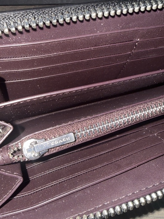 Coach Signature Zip Around Wristlet Wallet - Black/Brown - Picture 9 of 10